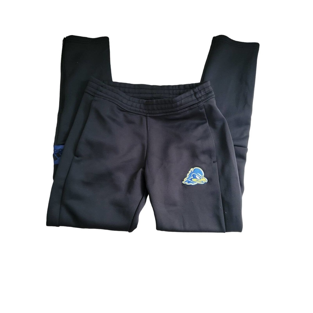 Adidas University Delaware YoUDee Blue Hens Black Pants Size Medium
